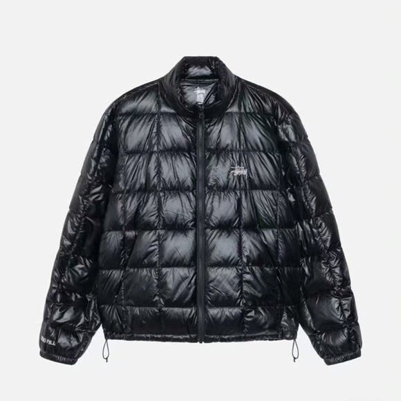 Stussy Black Stand Collar Down Jacket - Picture 1 of 9